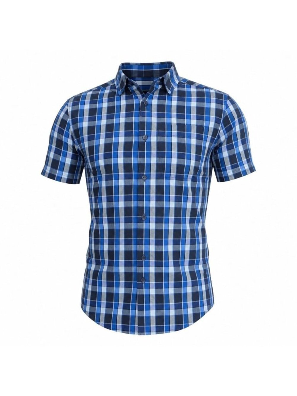 Arc'teryx Brohm SS button down blue shirt white check plaid's men's size L